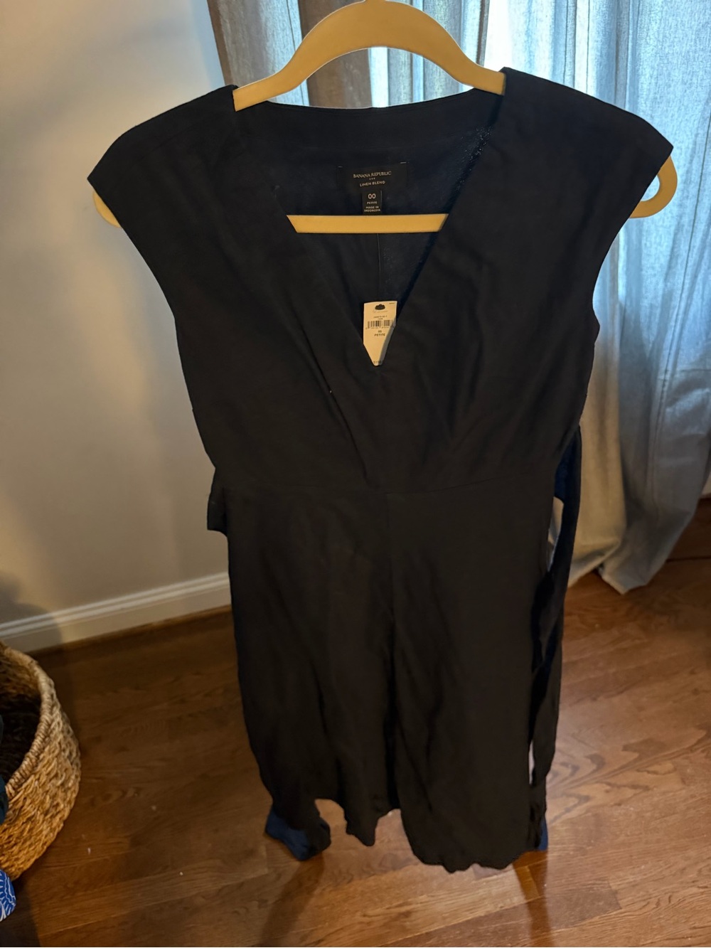 Banana Republic Black Linen-Blend Dress